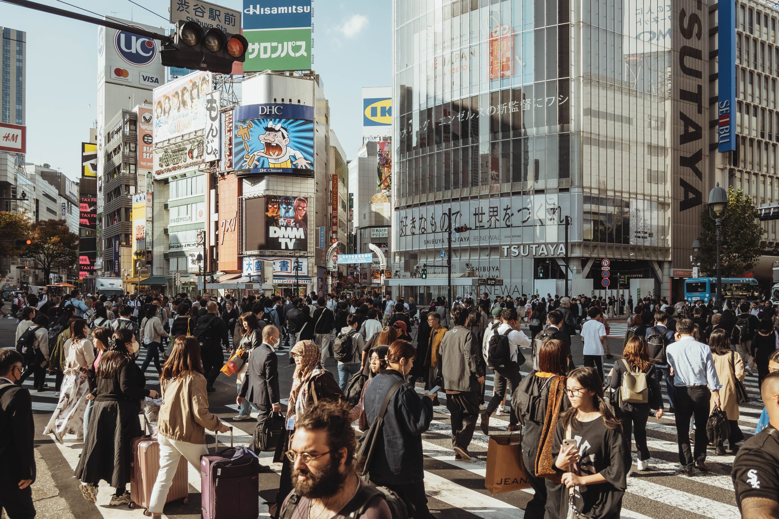 kruispunt in Shibuya