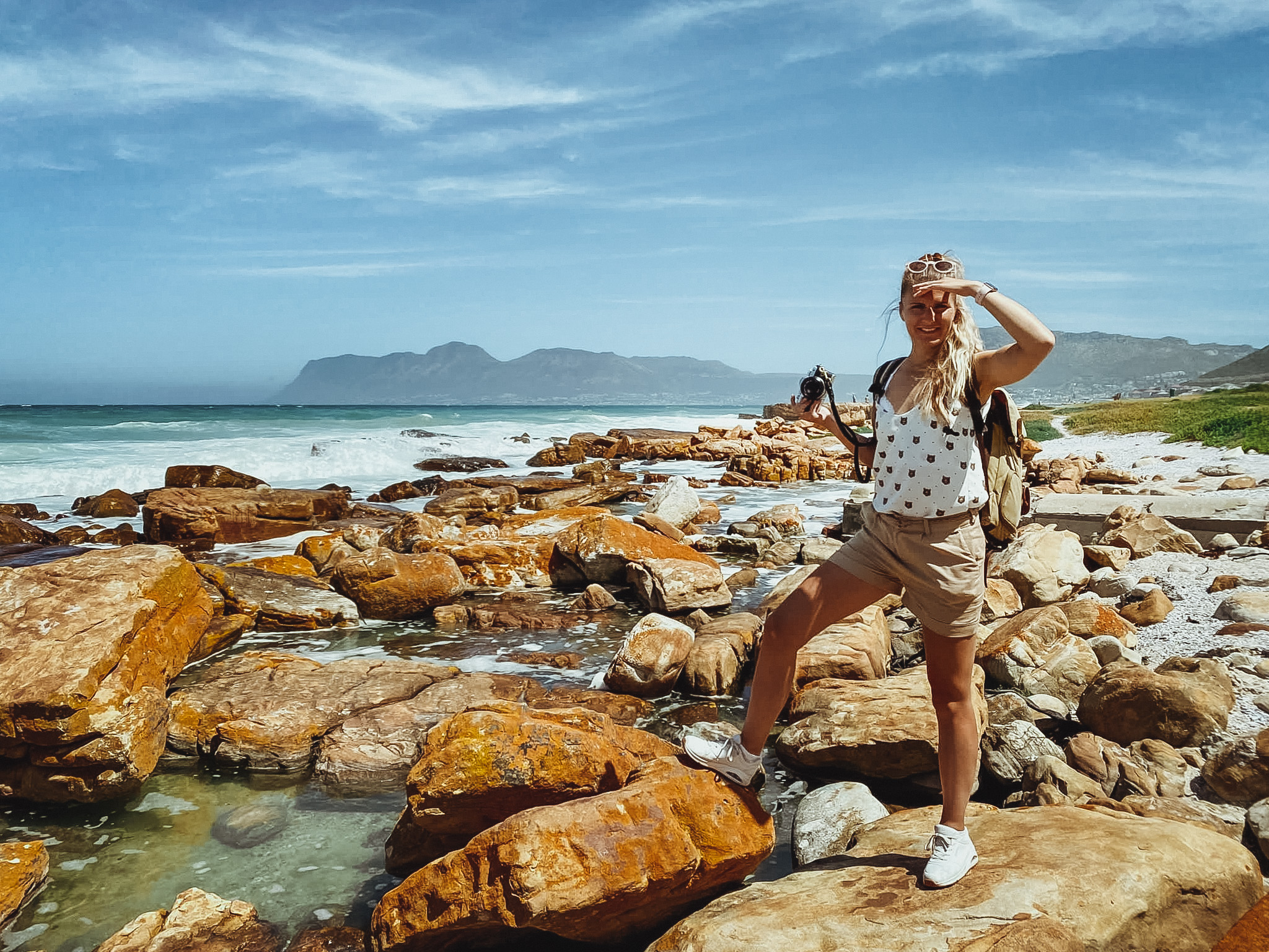 Sanne in Zuid Afrika met Nikon camera