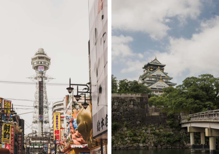 Osaka and Kyoto